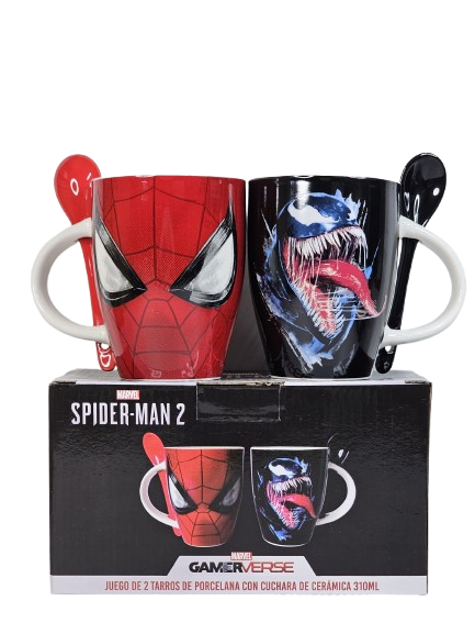 Taza Duo Spider- Man / Venom con cuchara