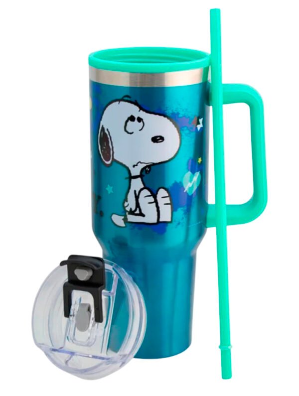 Termo con popote Snoopy