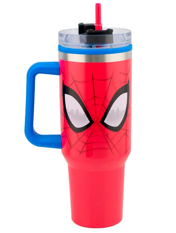 Termo con popote Spderman