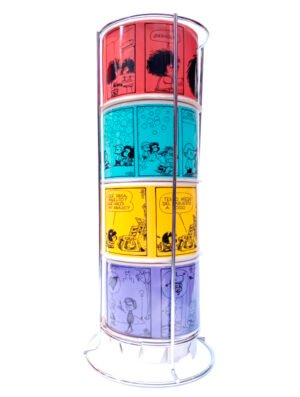 Torre de tazas Mafalda colores