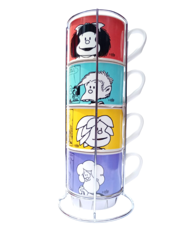 cbd838b2-a636-4f85-8c60-c8c7d74af780 Torre de tazas Mafalda colores