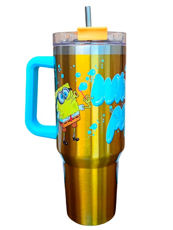 Termo Bob Esponja con popote