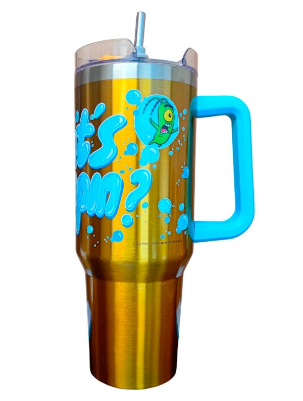 Termo Bob Esponja con popote